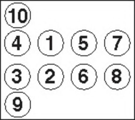 Комплект болтов головки цилидра ELRING 125900