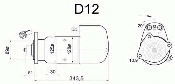 Стартер DELCO REMY 19024060