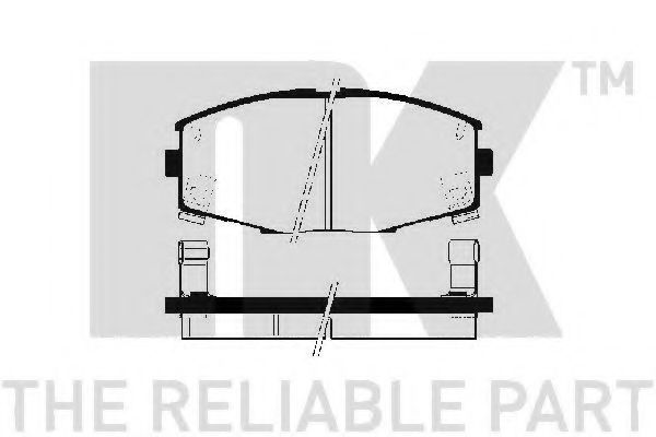 Комплект тормозных колодок, дисковый тормоз NK 224520