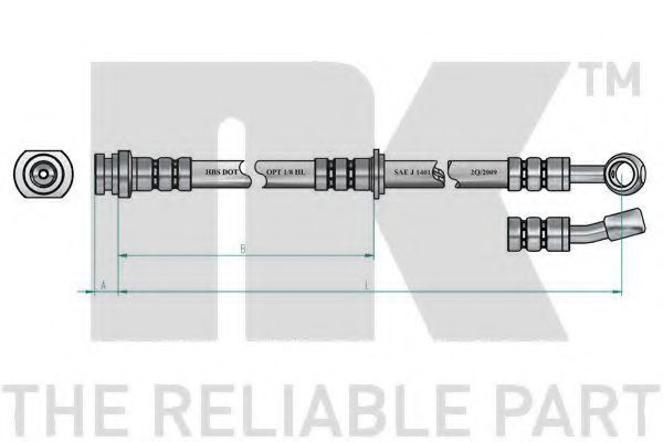 Тормозной шланг NK 855224