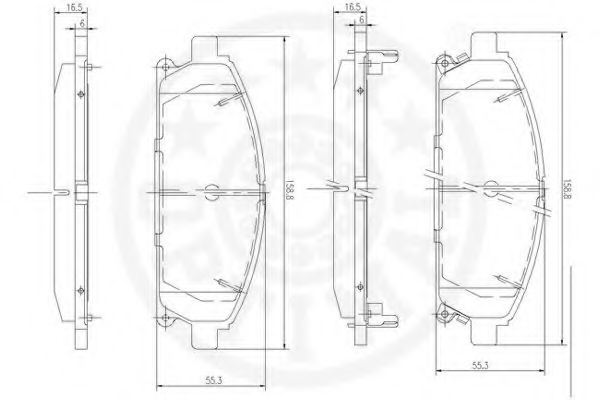 Комплект тормозных колодок, дисковый тормоз HERTH+BUSS ELPARTS J3601071