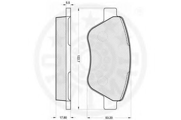Комплект тормозных колодок, дисковый тормоз OPTIMAL 12210