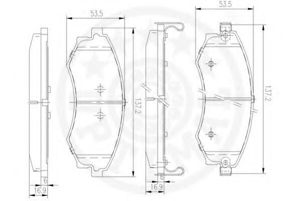 Комплект тормозных колодок, дисковый тормоз FIRST LINE 3549