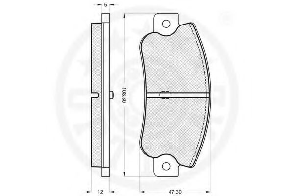 Комплект тормозных колодок, дисковый тормоз OPTIMAL 21107