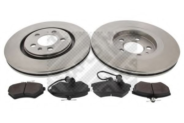 Комплект тормозов, дисковый тормозной механизм MAPCO 47786