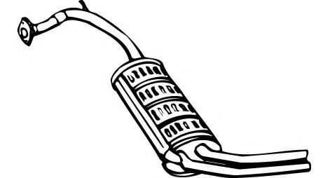 Глушитель выхлопных газов конечный IZAWIT 3058