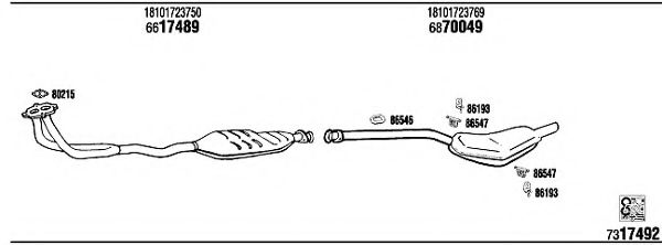 Система выпуска ОГ FONOS BW31810