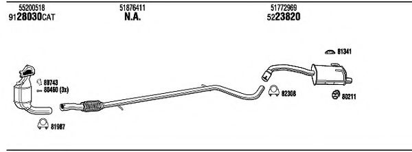 Система выпуска ОГ FONOS FIH30755A