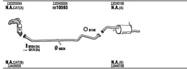 Система выпуска ОГ FONOS MAK23398B