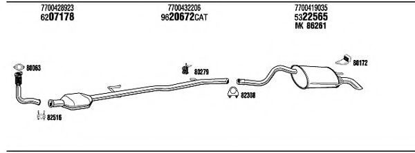 Система выпуска ОГ FONOS RE57073