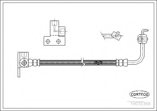 Тормозной шланг CORTECO 19032368