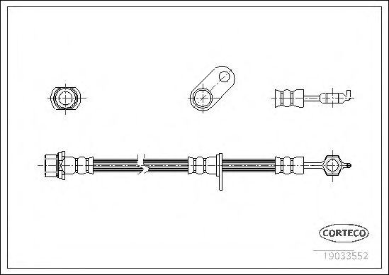 Тормозной шланг CORTECO 19033552