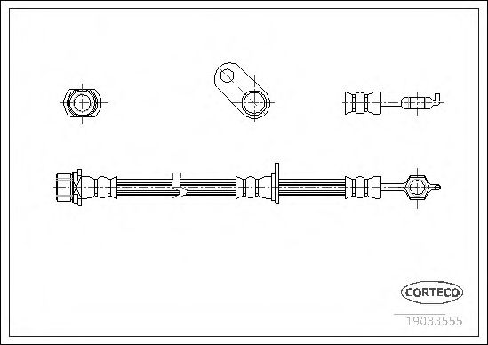 Тормозной шланг CORTECO 19033555