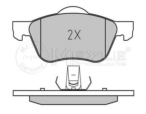 Комплект тормозных колодок, дисковый тормоз MEYLE 025 231 6017