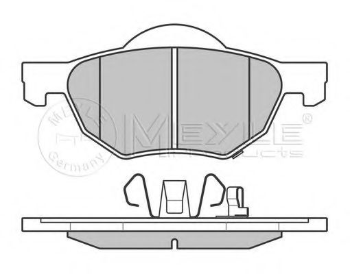 Комплект тормозных колодок, дисковый тормоз MEYLE 24214
