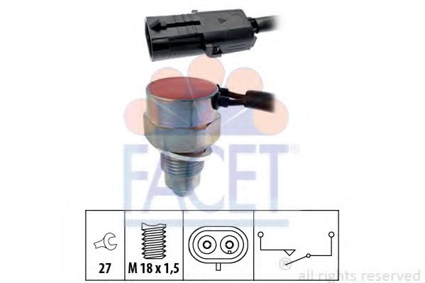 Выключатель, фара заднего хода FACET 7.6103
