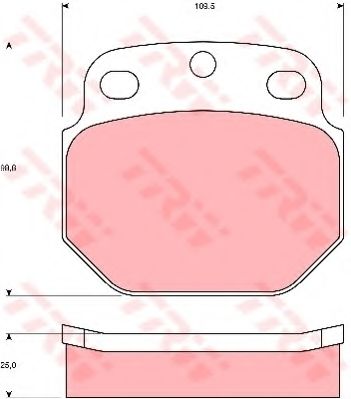 Комплект тормозных колодок, дисковый тормоз TRW GDB5061
