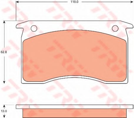 Комплект тормозных колодок, дисковый тормоз BENDIX DB1029