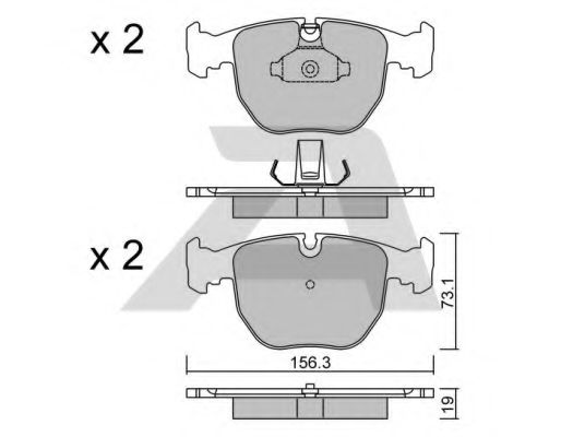 Комплект тормозных колодок, дисковый тормоз AISIN BPBM-1004