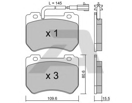 Комплект тормозных колодок, дисковый тормоз AISIN BPFI-1034