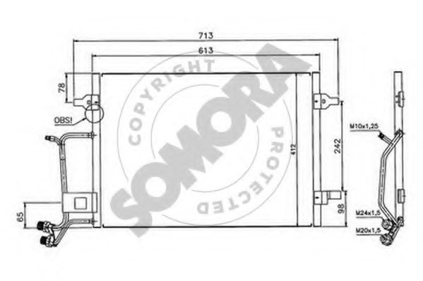 Конденсатор, кондиционер SOMORA 020960