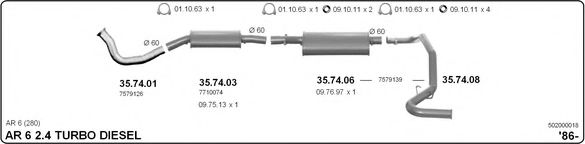 Система выпуска ОГ IMASAF 502000018