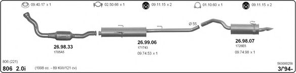 Система выпуска ОГ IMASAF 563000258
