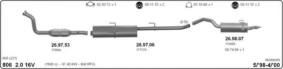 Система выпуска ОГ IMASAF 563000259