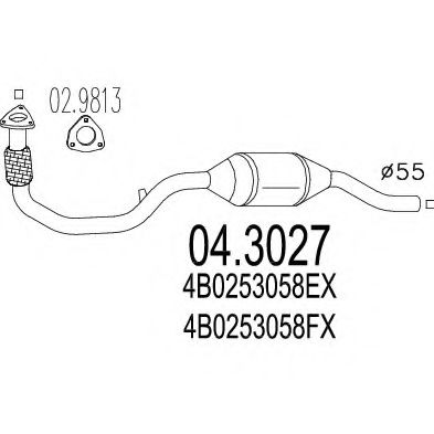 Катализатор MTS 04.3027
