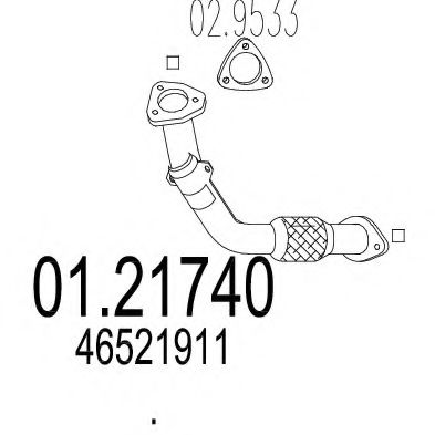 Труба выхлопного газа ROSI 301179