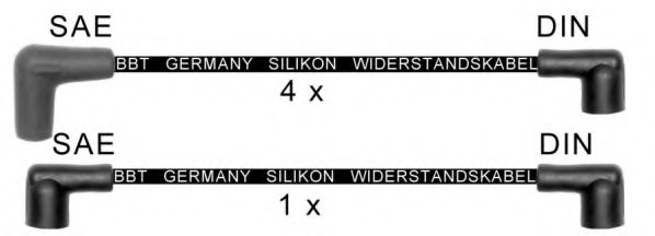 Комплект проводов зажигания BBT ZK1220