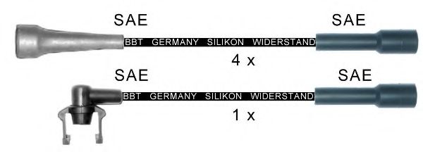 Комплект проводов зажигания BBT ZK1574