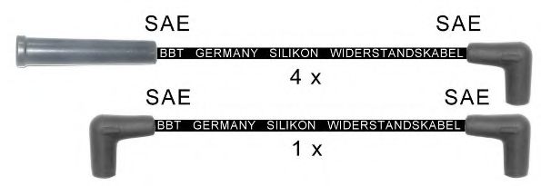 Комплект проводов зажигания BBT ZK1442