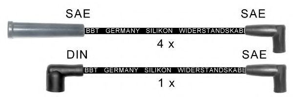Комплект проводов зажигания BBT ZK1450