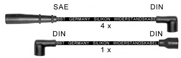 Комплект проводов зажигания BBT ZK1623