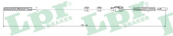 Трос, стояночная тормозная система LPR C0591B