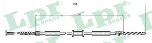 Трос, стояночная тормозная система LPR C0843B