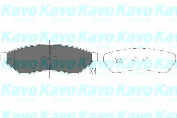 Комплект тормозных колодок, дисковый тормоз KAVO PARTS KBP-1015