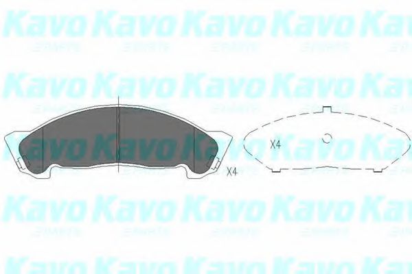 Комплект тормозных колодок, дисковый тормоз KAVO PARTS KBP-3508