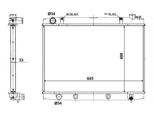 Радиатор, охлаждение двигателя NRF 56118