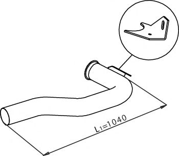 Труба выхлопного газа DINEX 21291