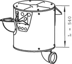 Средний глушитель выхлопных газов DINEX 21388