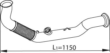 Труба выхлопного газа DINEX 82227