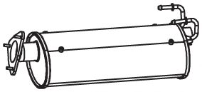 Средний глушитель выхлопных газов, универсальный DINEX 28371