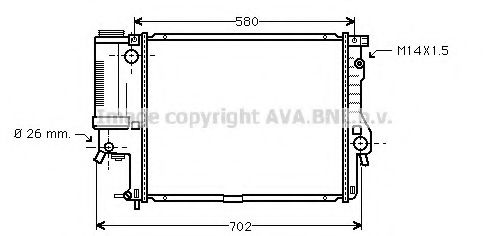 Радиатор, охлаждение двигателя AVA QUALITY COOLING BW2186