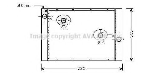 Радиатор, охлаждение двигателя AVA QUALITY COOLING BW2405