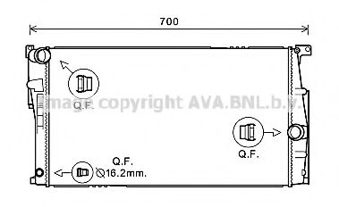 Радиатор, охлаждение двигателя AVA QUALITY COOLING BW2448