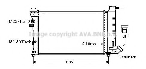 Радиатор, охлаждение двигателя AVA QUALITY COOLING CN2113