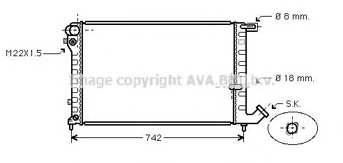 Радиатор, охлаждение двигателя AVA QUALITY COOLING CN2148