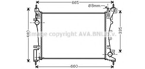 Радиатор, охлаждение двигателя AVA QUALITY COOLING CN2261